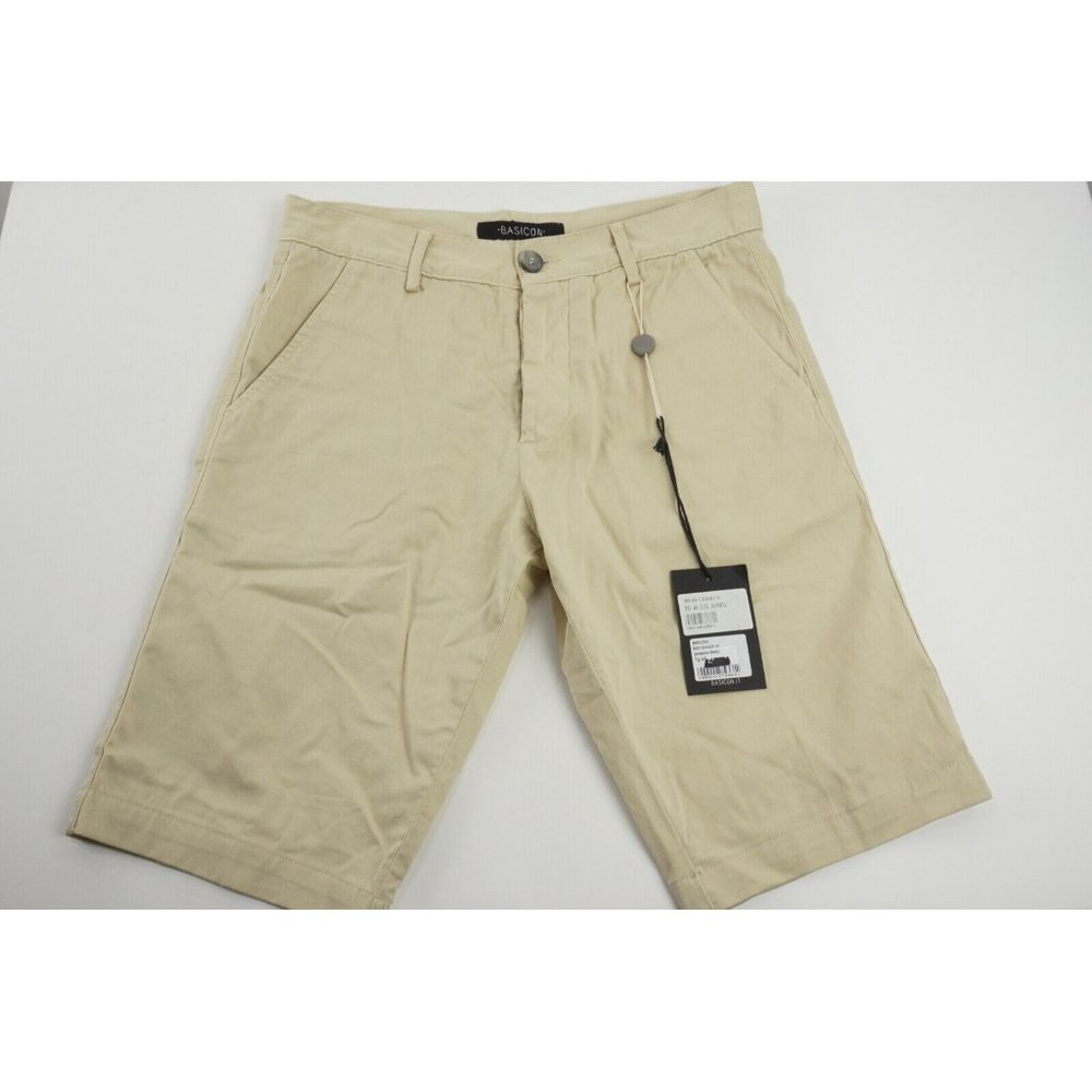 New Basicon Cerrus Men's US 28 Sand Beige Twill Flat Front Button Fly Shorts - Picture 4 of 8